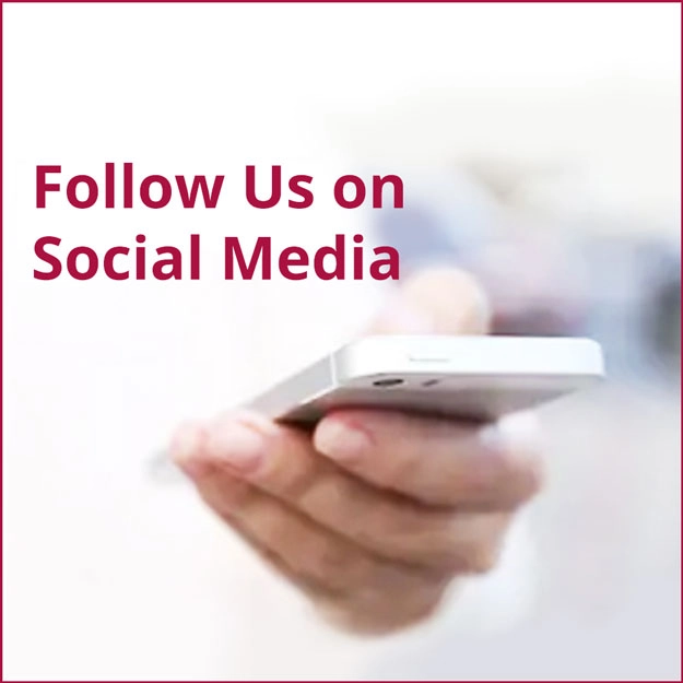 follow us on social media