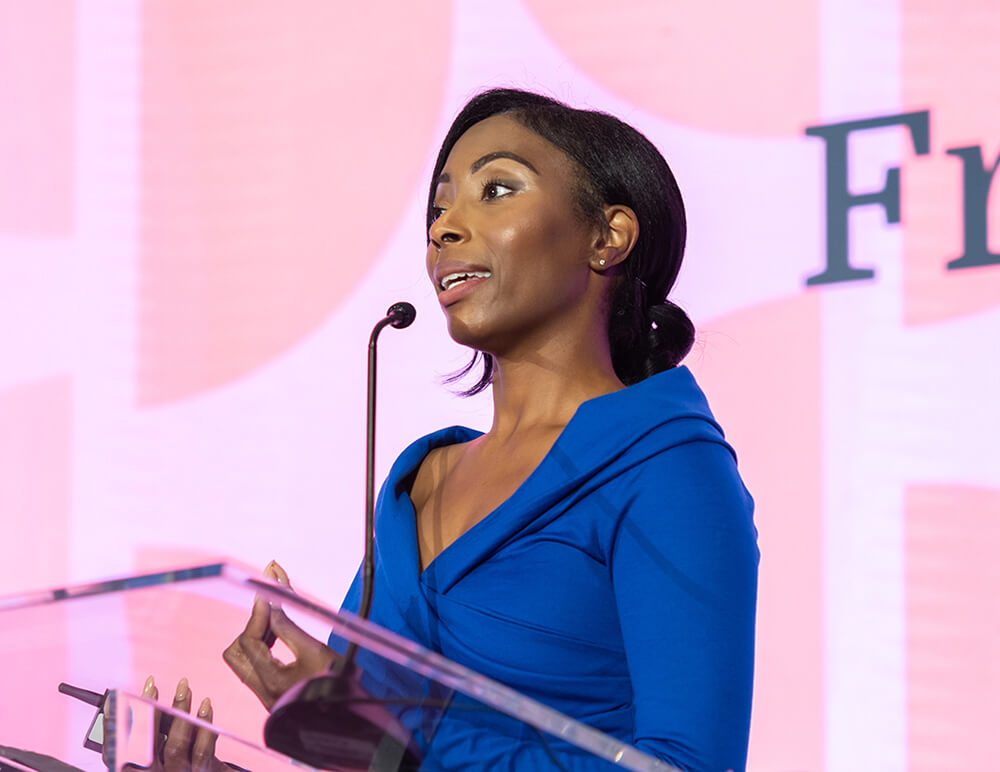 Dr. Cheri Frey speaks at the 2025 Science of Skin Summit